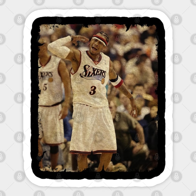 Allen Iverson vs New Orleans Hornets Sticker by MJ23STORE